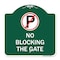 Signmission No Blocking Gate with Graphic, Green & White Aluminum Architectural Sign, 18" x 18", GW-1818-23850 A-DES-GW-1818-23850 - alternate 1